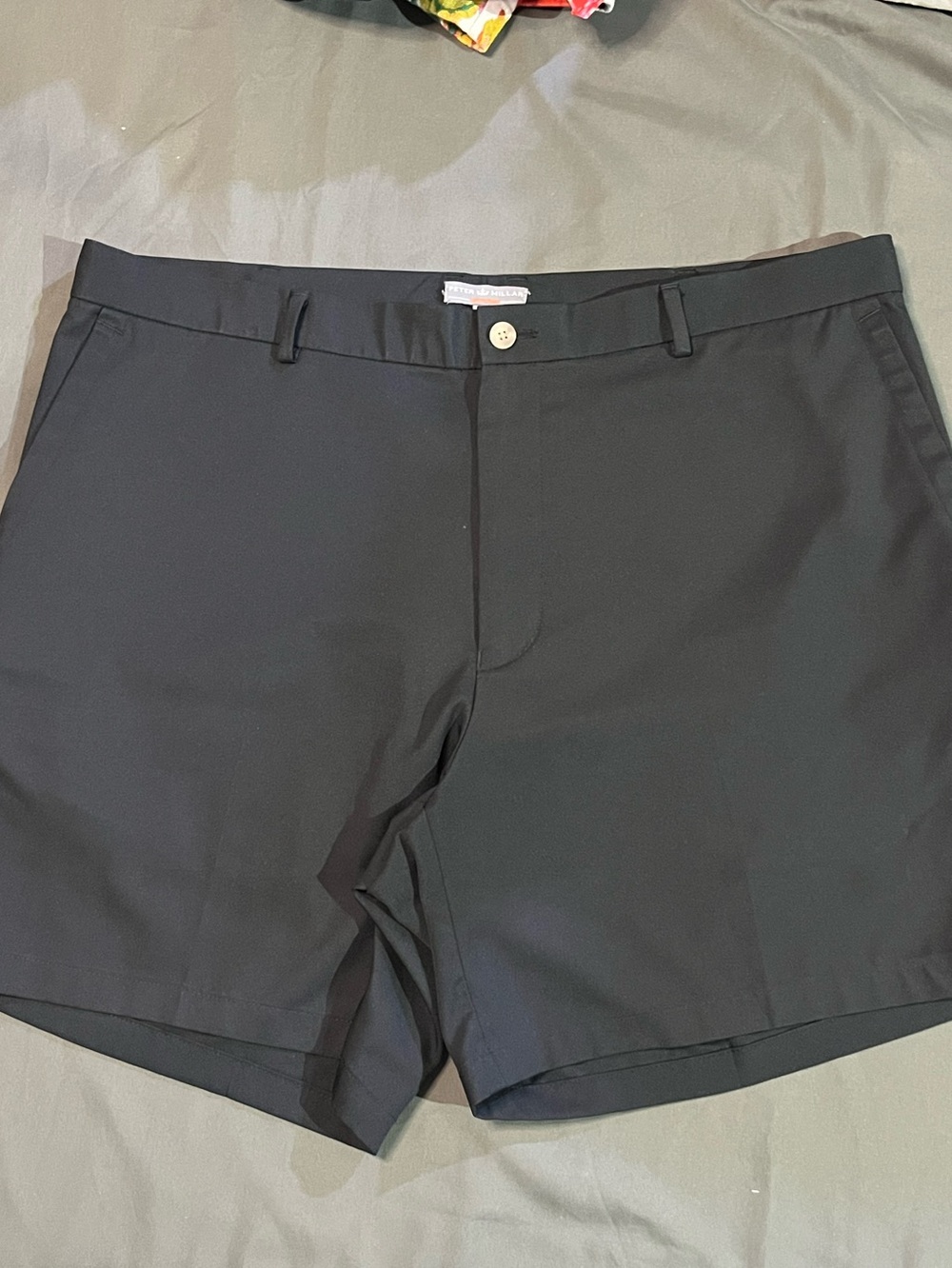 Peter Millar Wicking Performance Shorts, Black, Sz 40